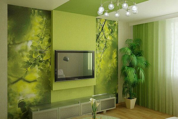 Эко стиль и создание зеленой гостиной